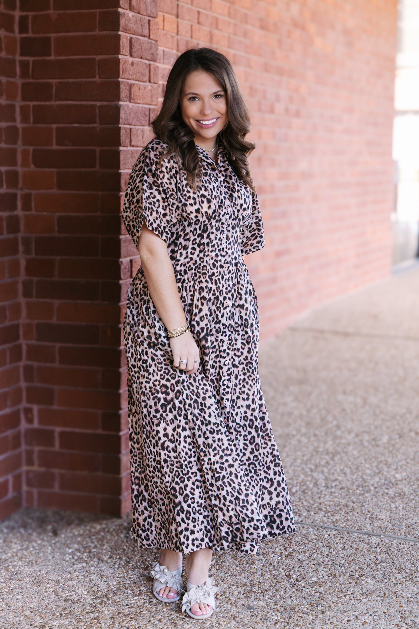Gretl Maxi Dress - Leopard