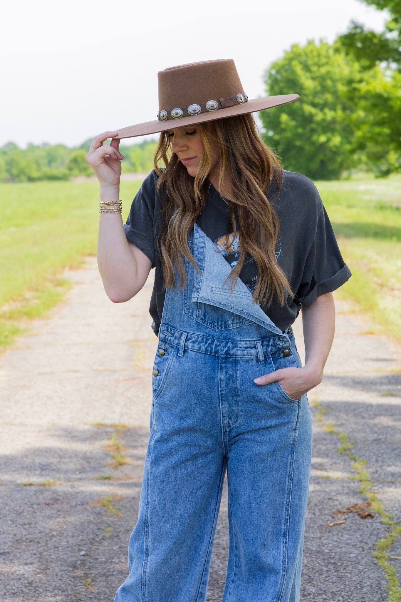 Retro Denim Wide Leg Overalls