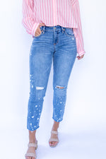 [Dear John] Blaire HR Cuffed Slim Straight Jeans- Star Valley