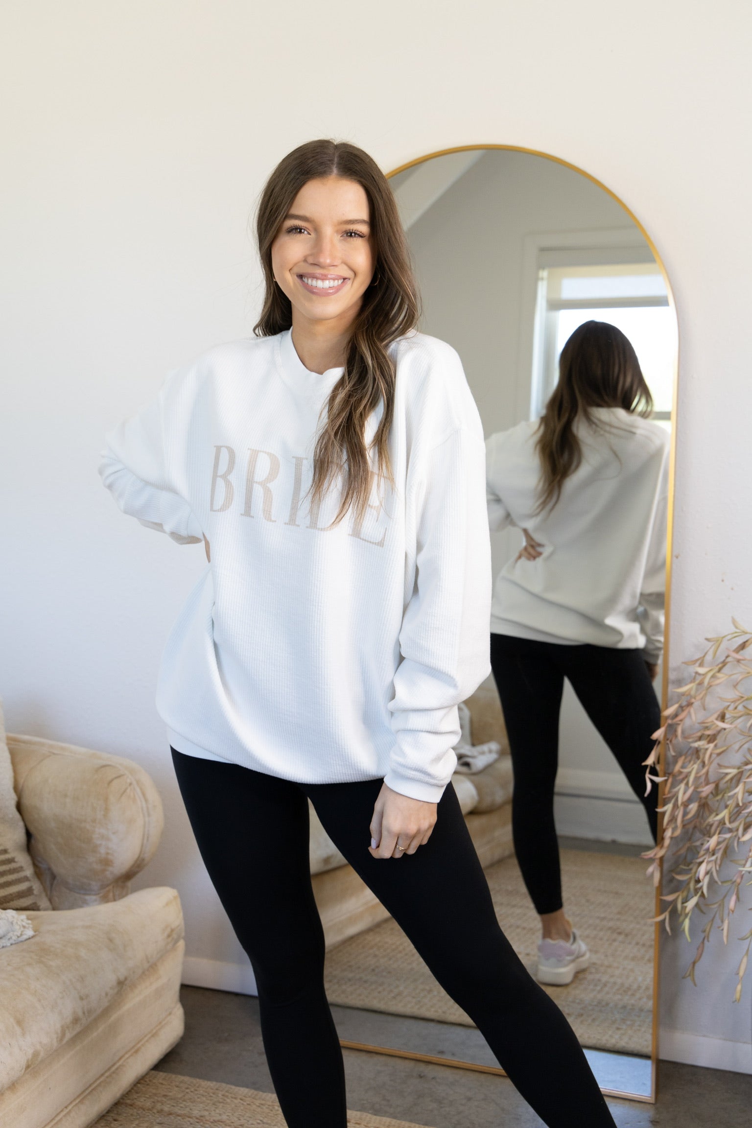 Bride Corded Crewneck