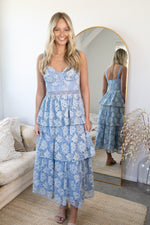 The Charlotte Lace Dress - Blue