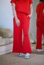 Spice It Up Wide Leg Pants - Red
