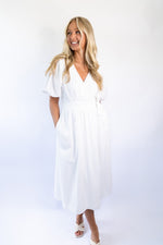 Rose Wrap Maxi Dress - White