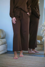Lounge In Style Wide Leg Pants - Chocolate