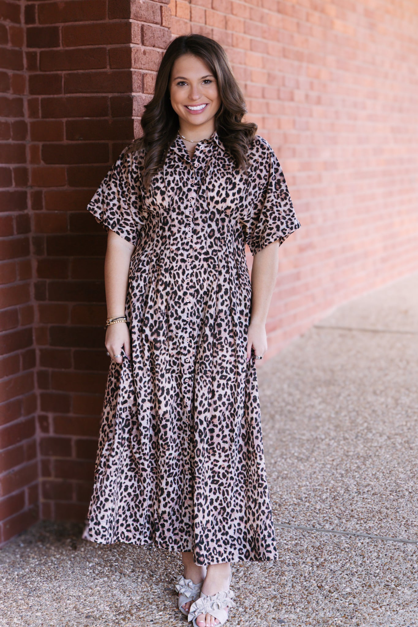 Gretl Maxi Dress - Leopard