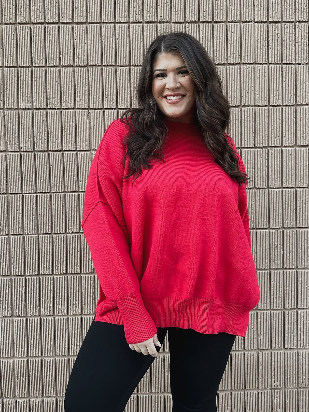 Curvy Need Me Sweater - Red