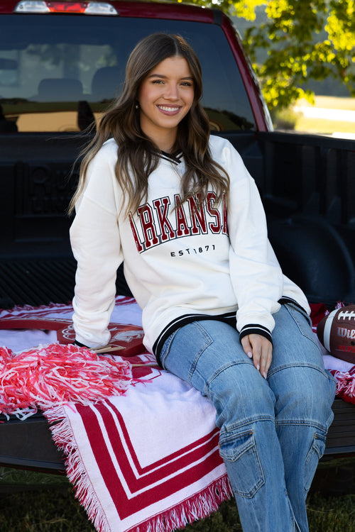 Arkansas Chenille Varsity V-Neck