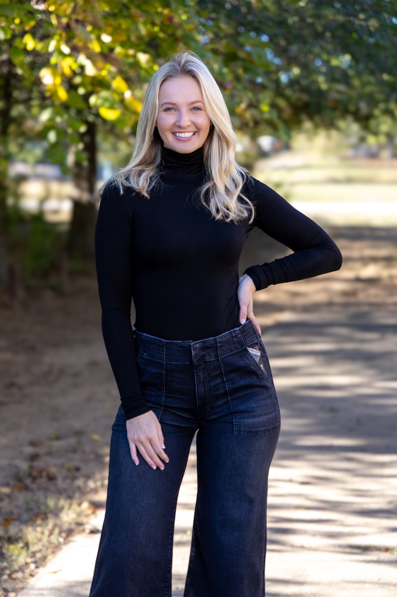 Turtleneck Bodysuit - Black