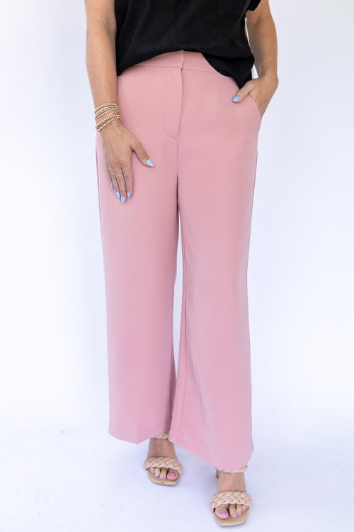 Denali High Rise Wide Leg Pant - Geranium