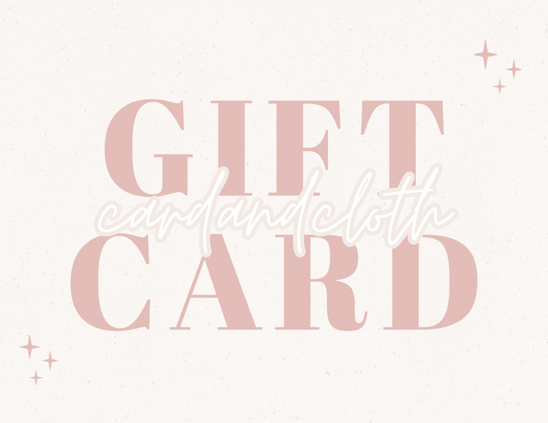 card + cloth gift card