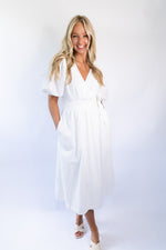 Rose Wrap Maxi Dress - White