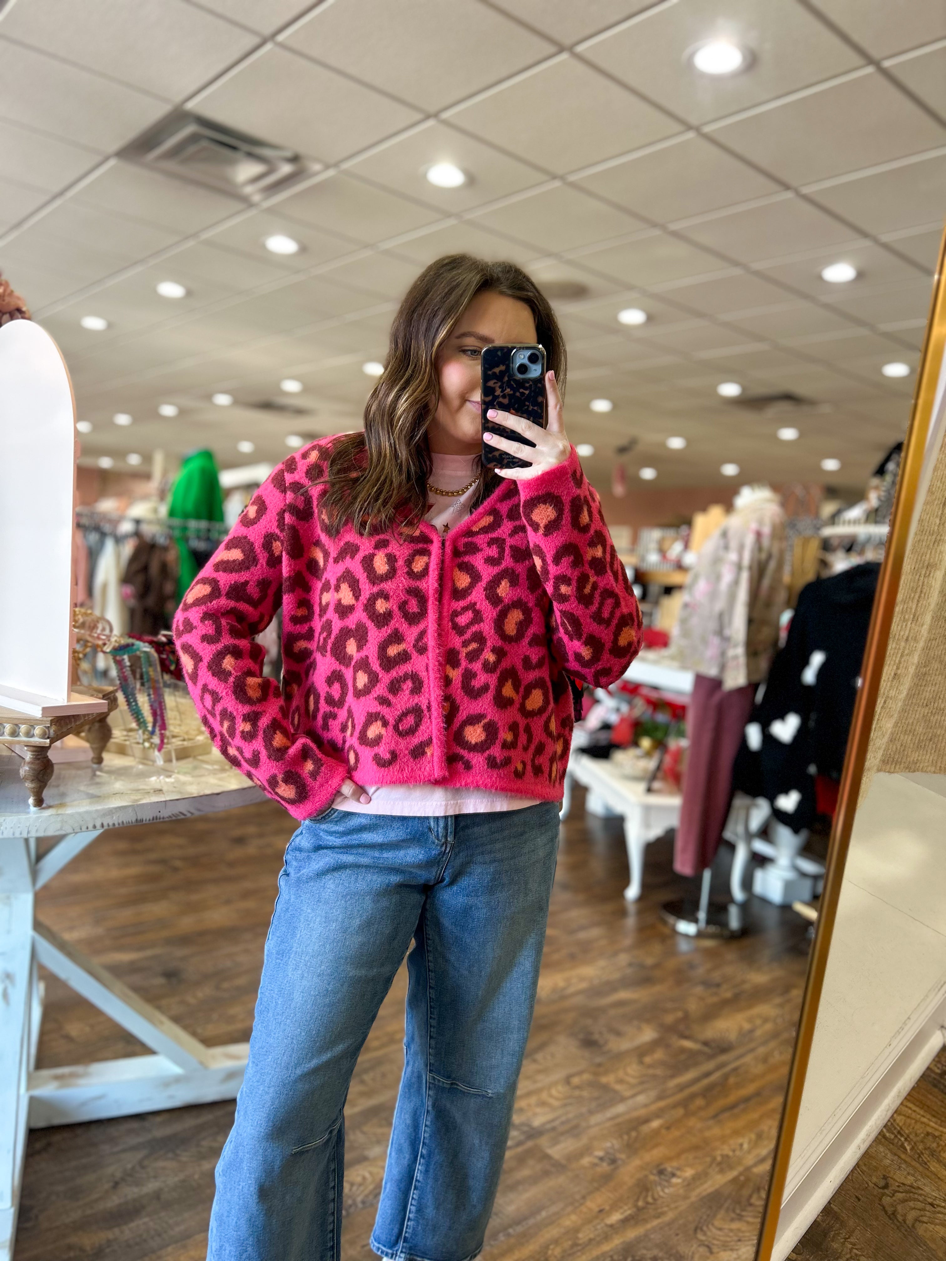 Wagner Fuzzfuss Cardigan - Fuchsia Multi