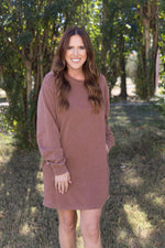 Briella Basic Knit Dress - Chestnut