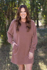 Briella Basic Knit Dress - Chestnut