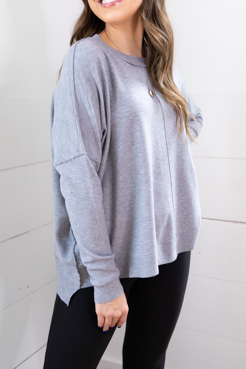 Devon Sweater - Heather Grey