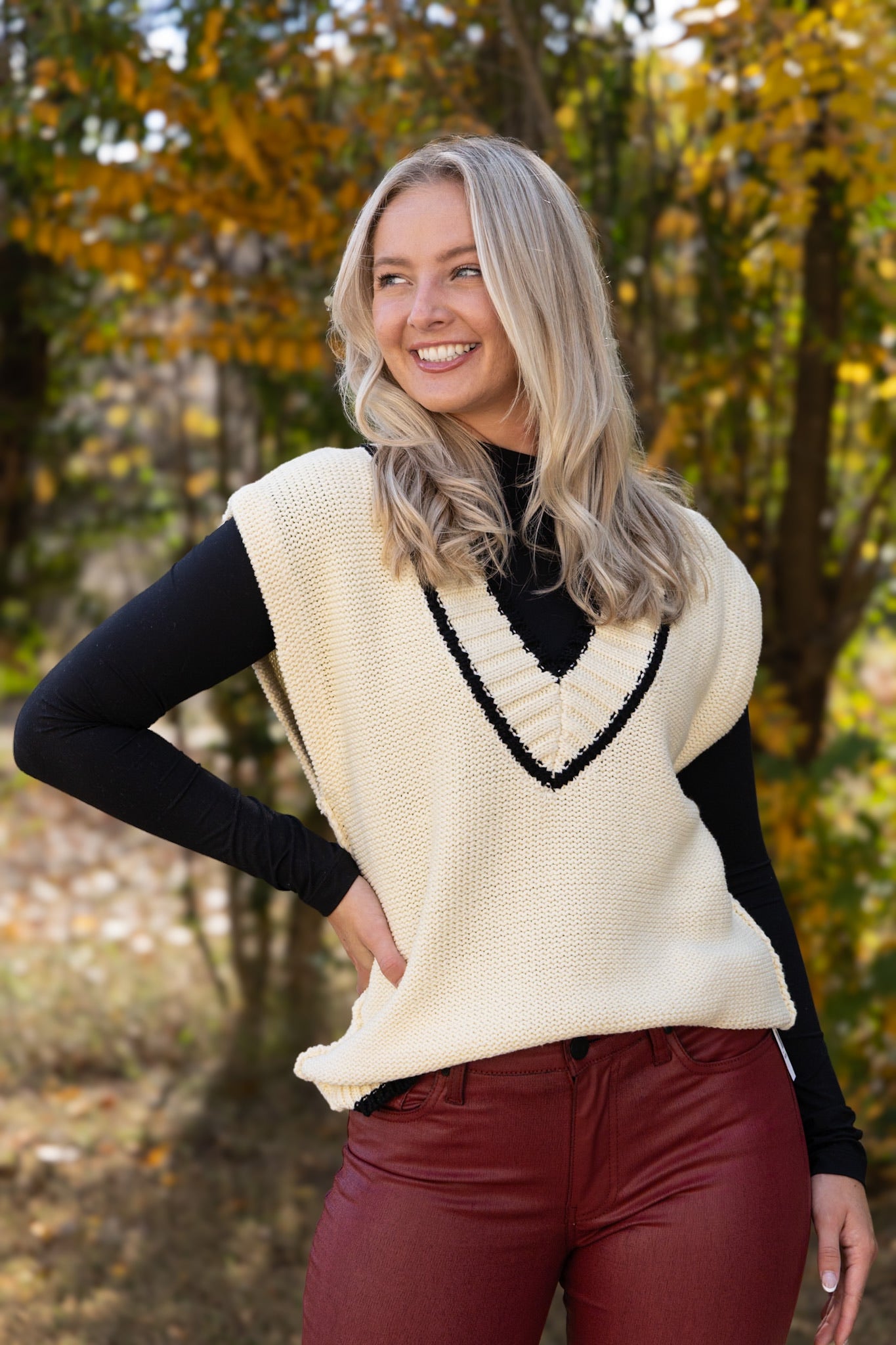 Ryker Relaxed Sweater Vest - Cream