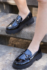 Tatiana Chunky Loafers - Black Patent