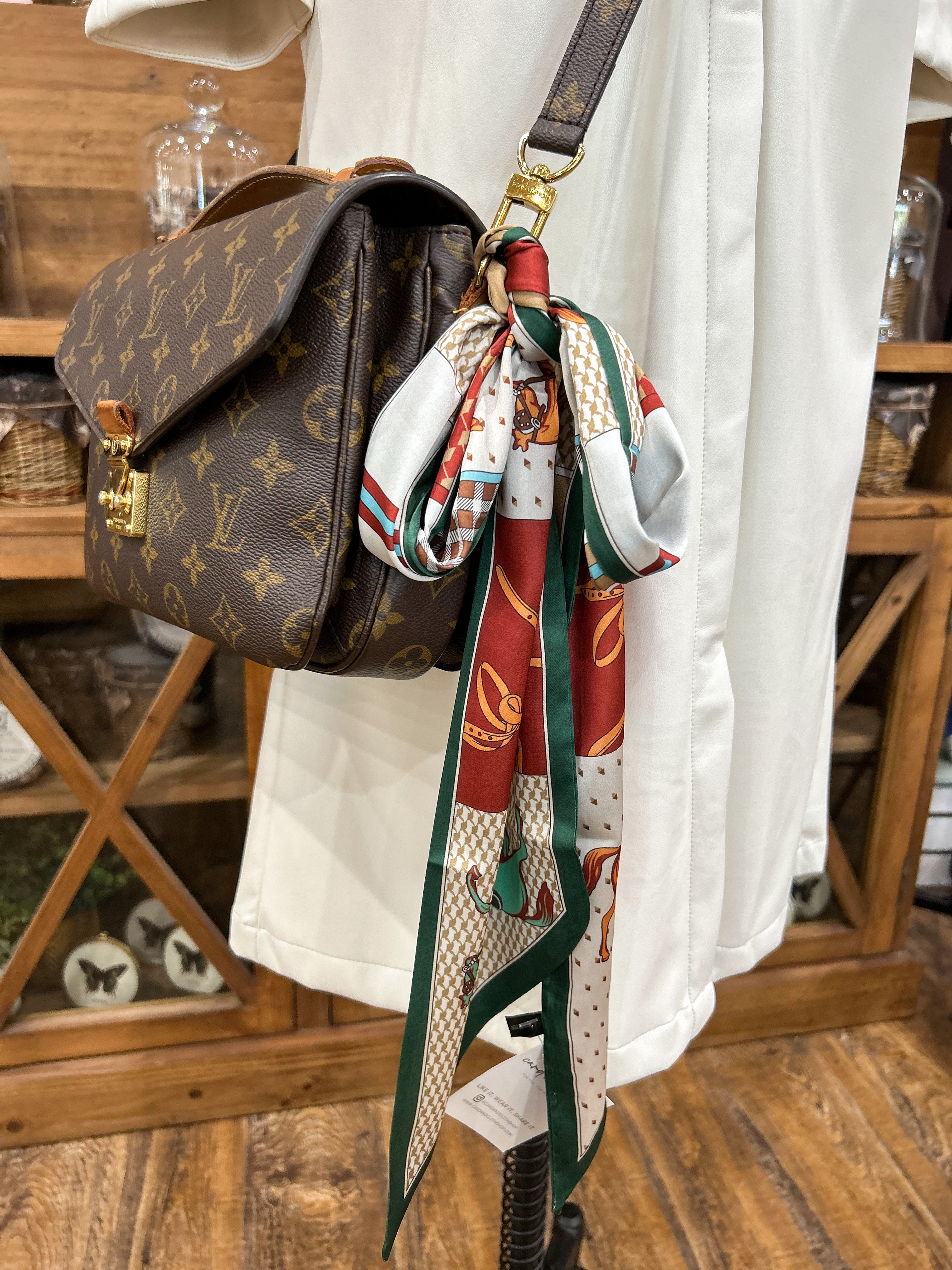 Mixed Pattern Horse Satin Scarf