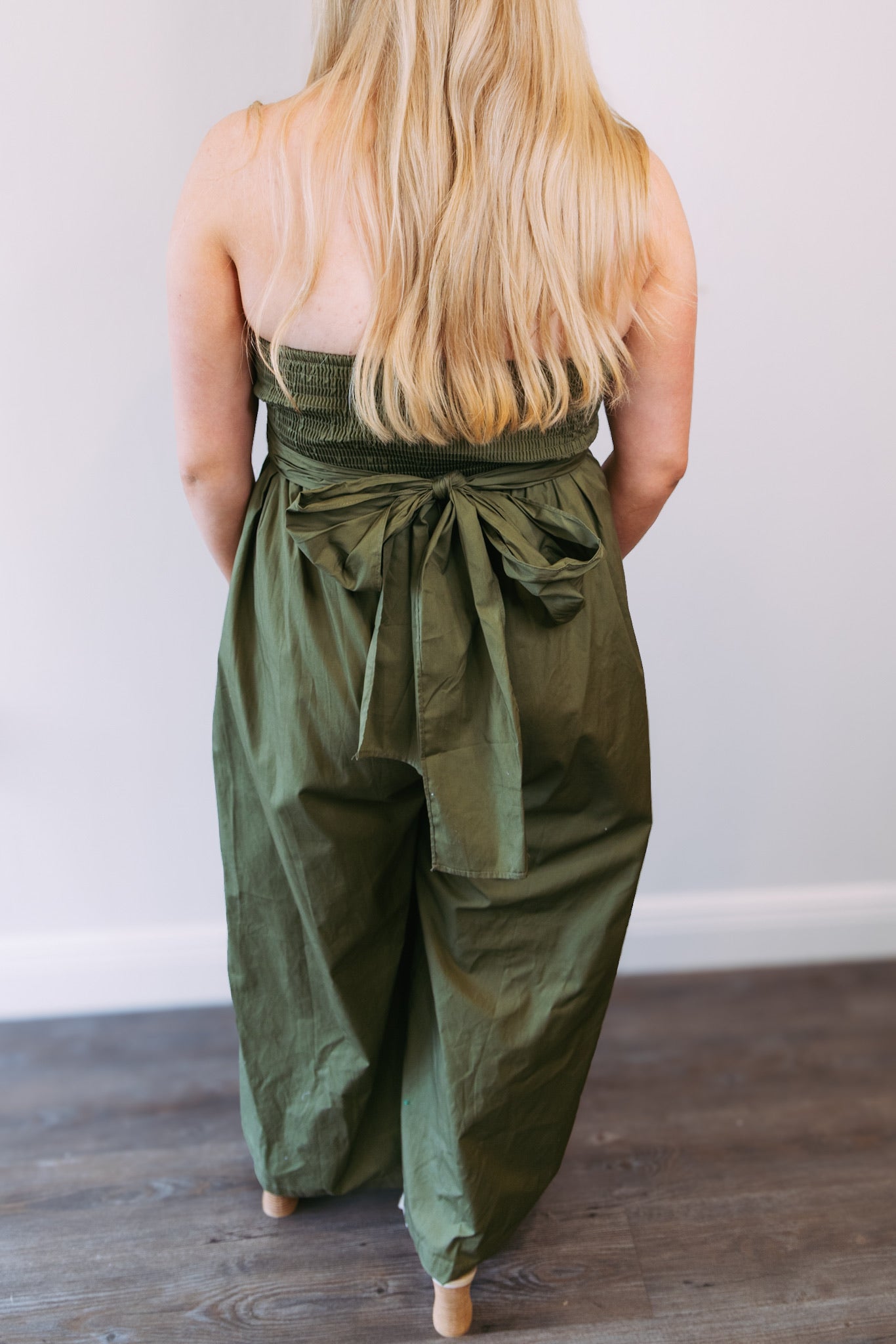 Oak Wide leg Jumpsuit - Olive