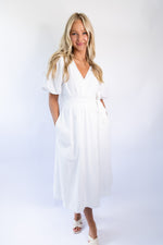 Rose Wrap Maxi Dress - White