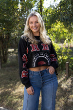 Razorbacks Cropped Sweatshirt- Black