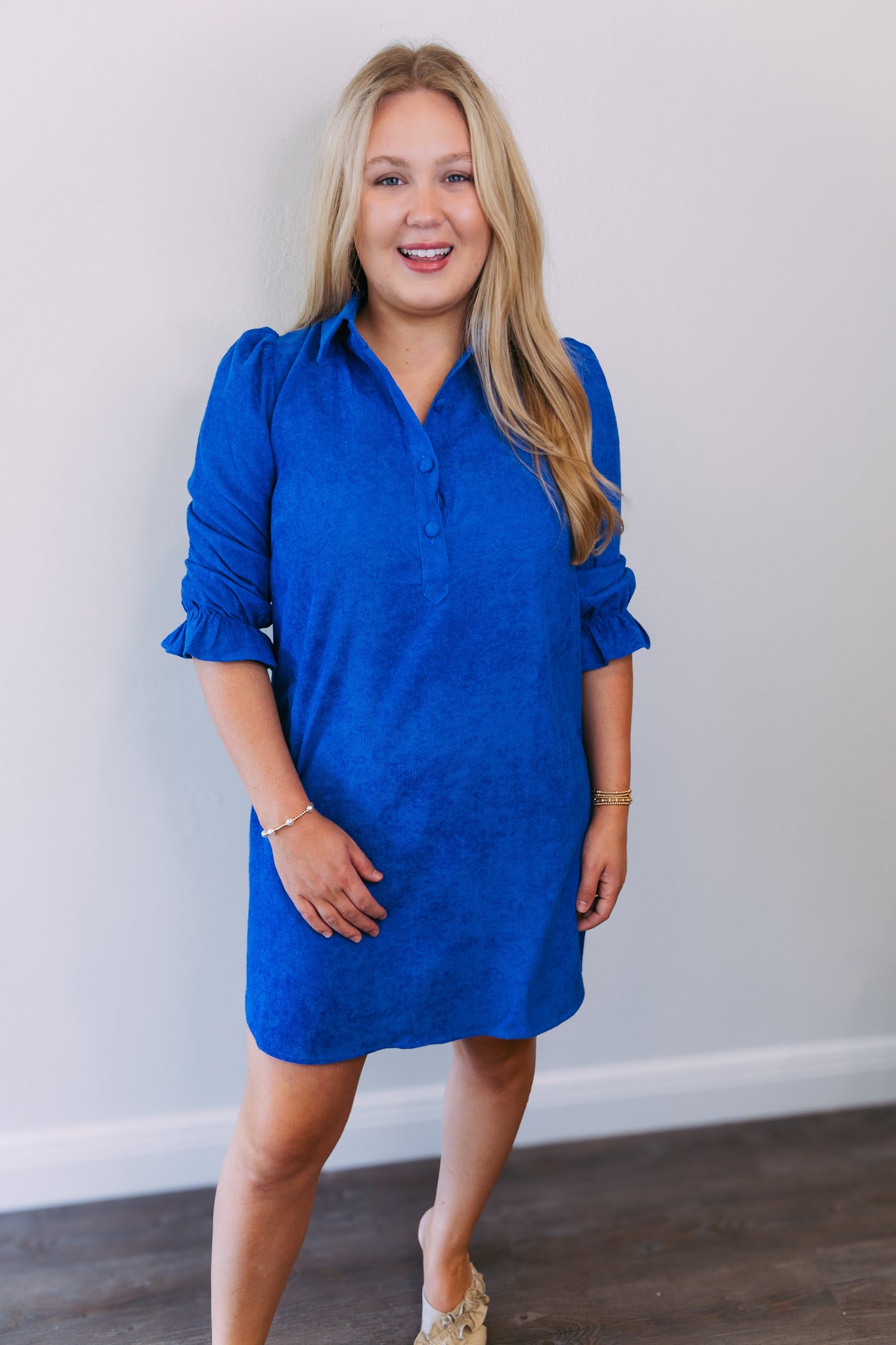 Royal Placket Collar Dress