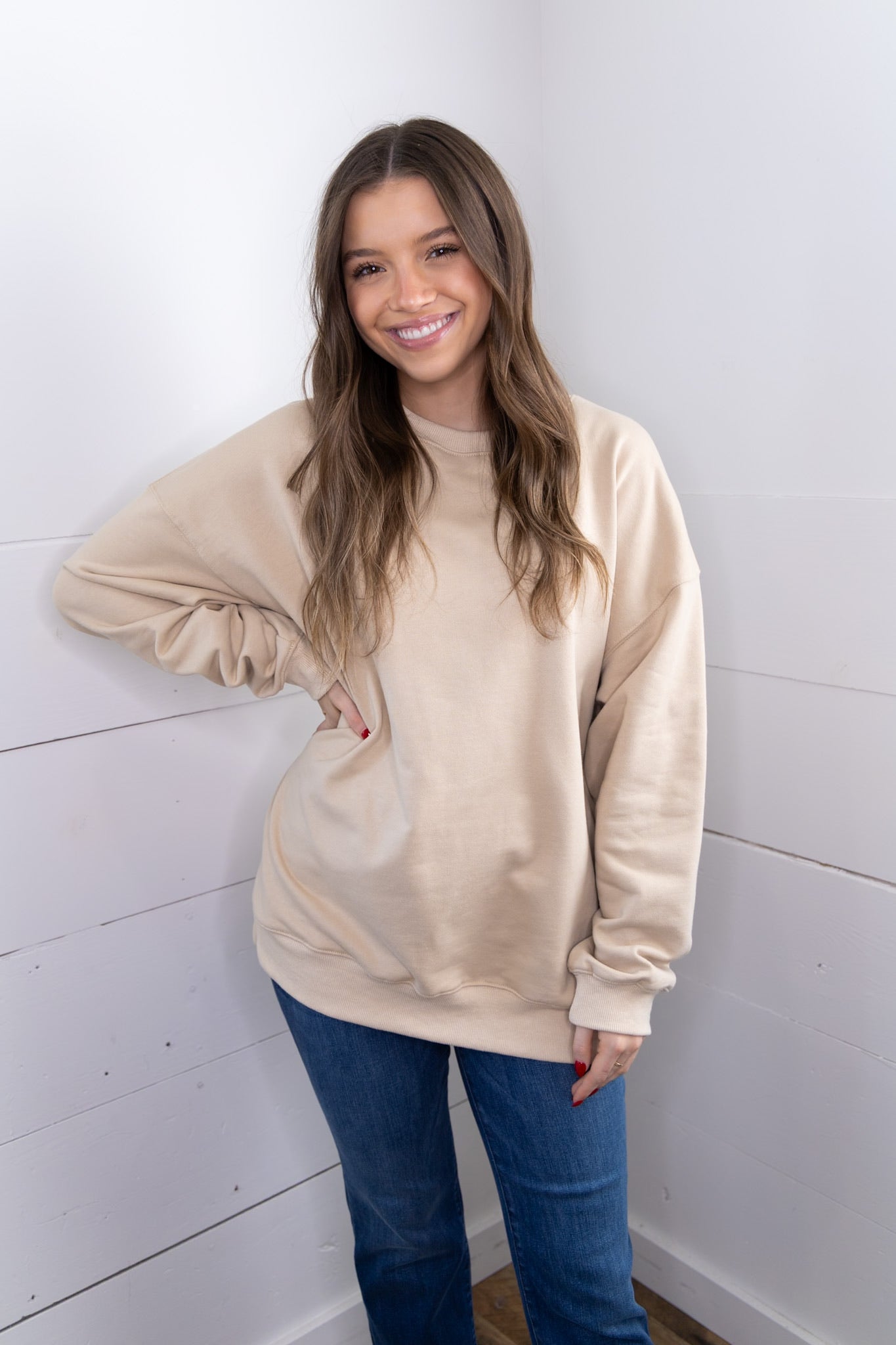 Oversized Pullover- Taupe