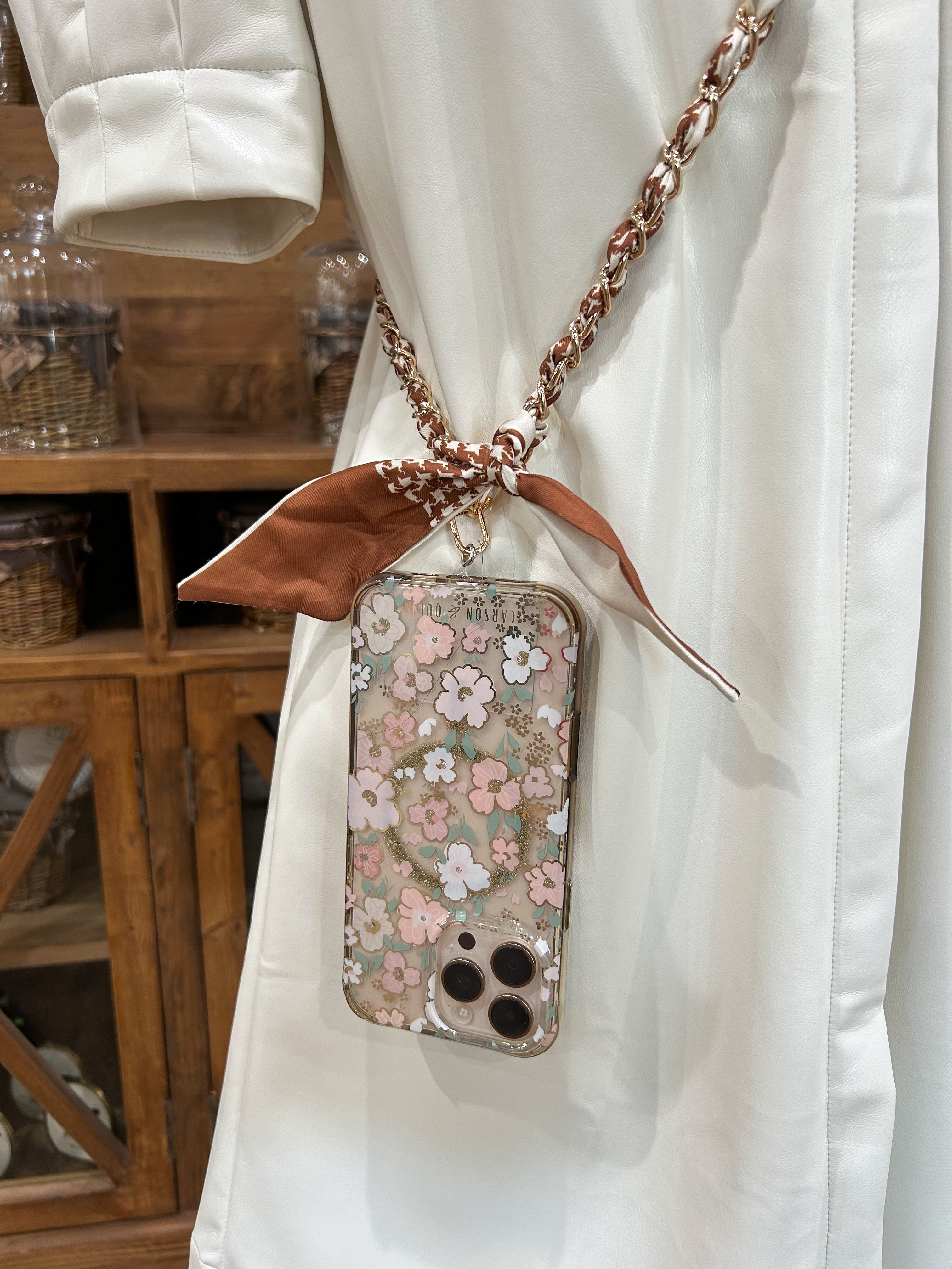 Crossbody Phone Chain - Brown