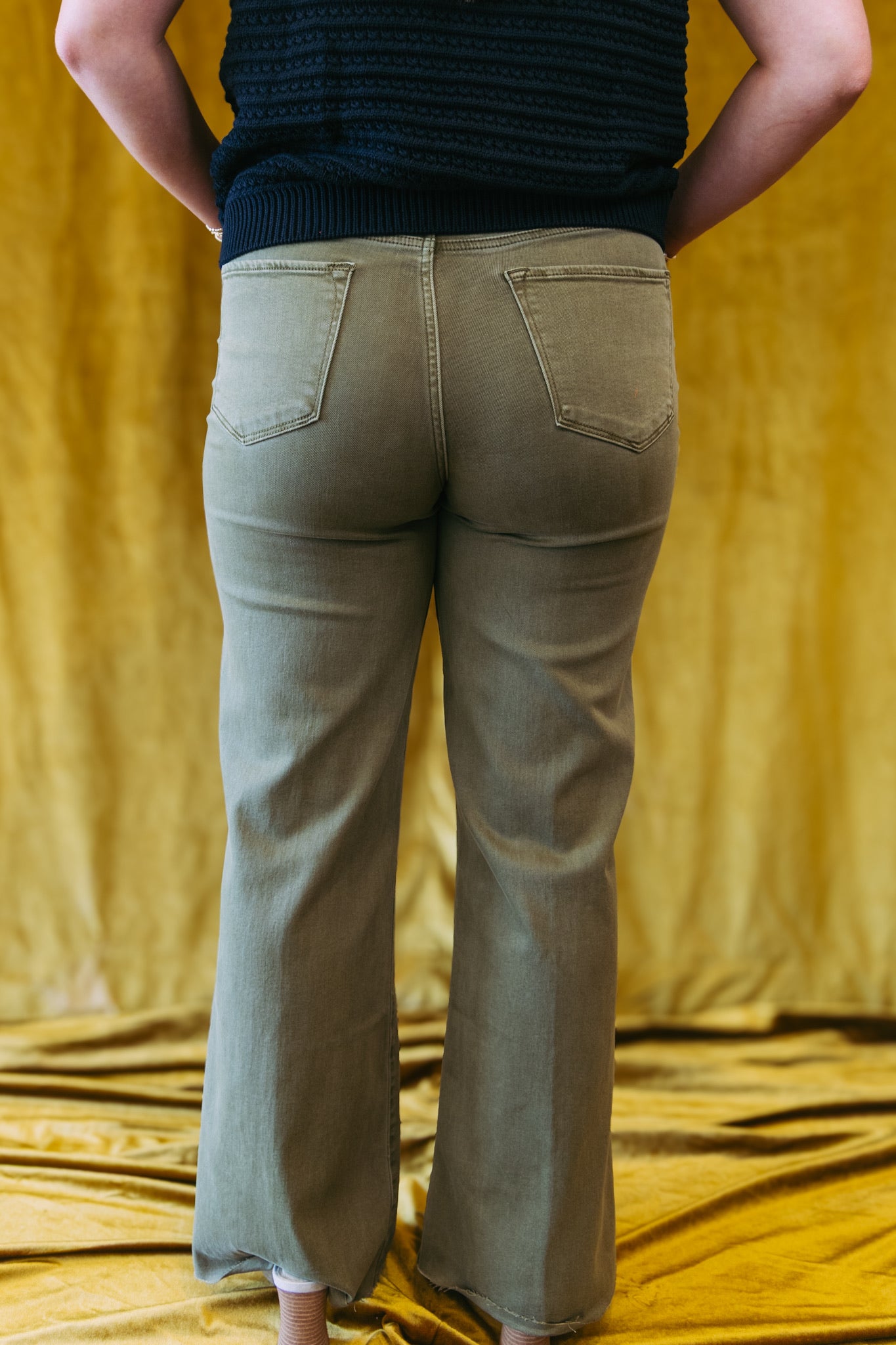 [Dear John] Fiona Wide Leg Jean - Olive Branch