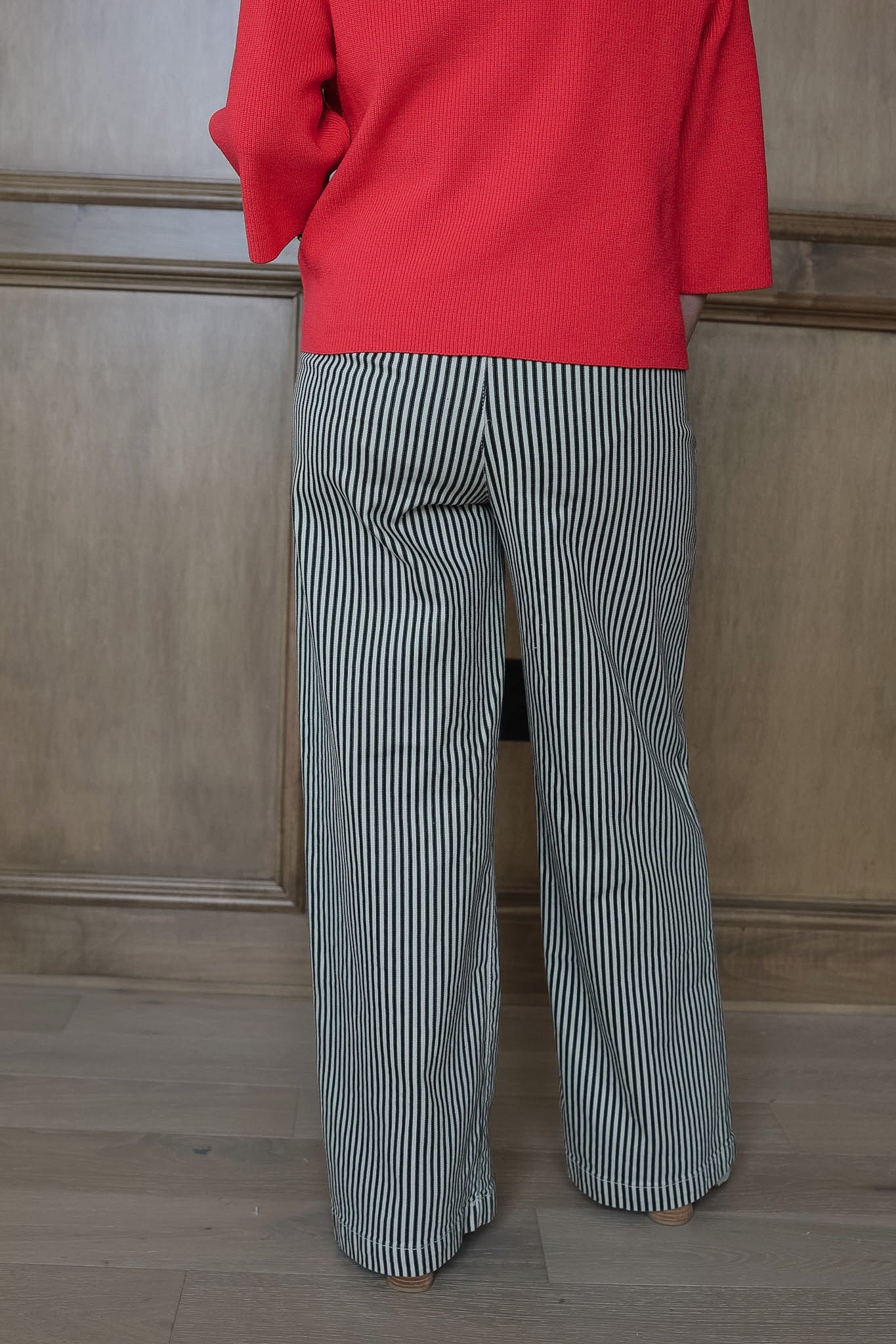 Bristol Stripe Pant - Cream/Black
