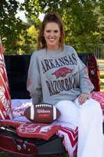 Arkansas Star Sleeve Oversized Fleece Crewneck