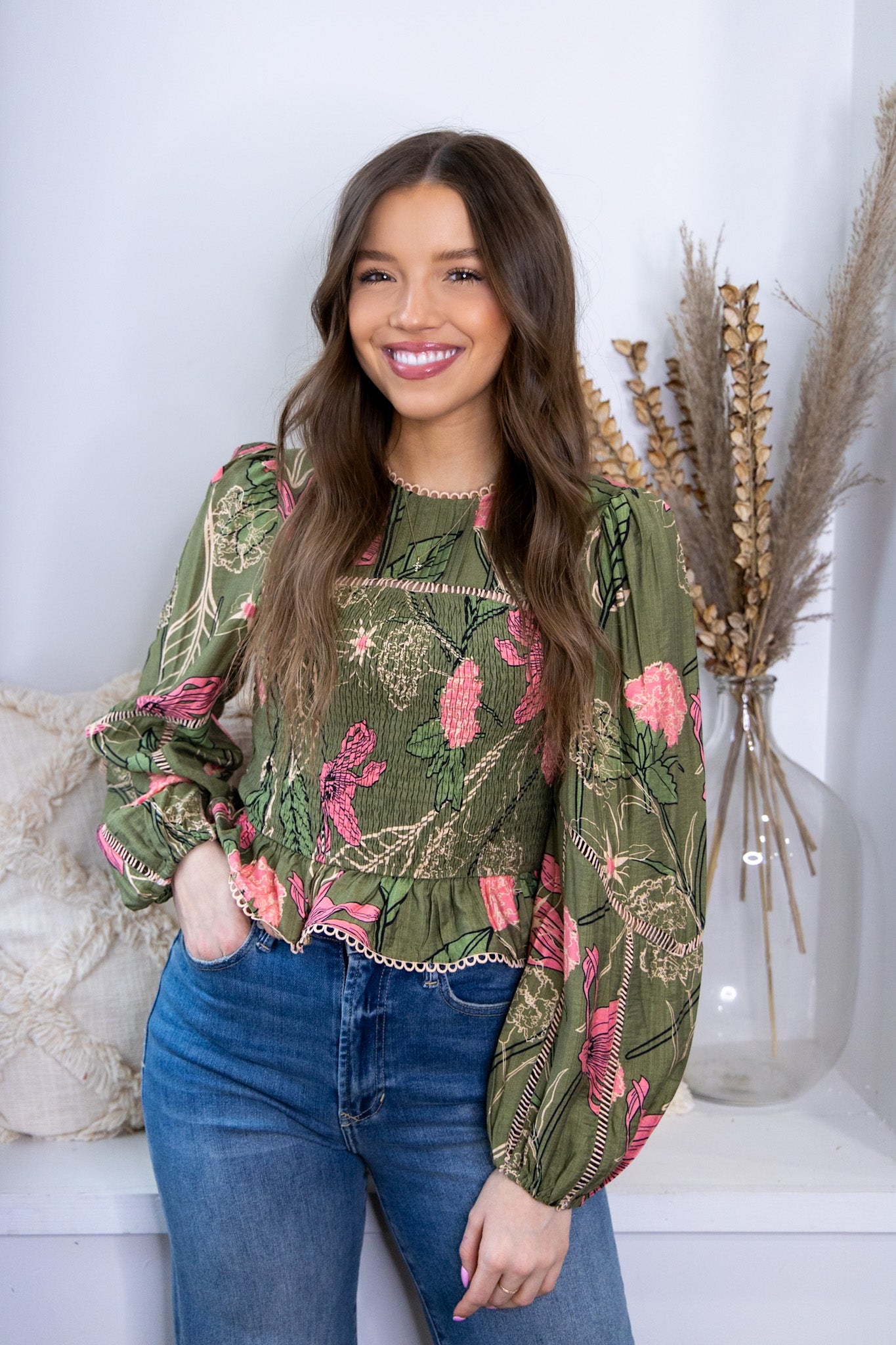 Finley Floral Smocked Top