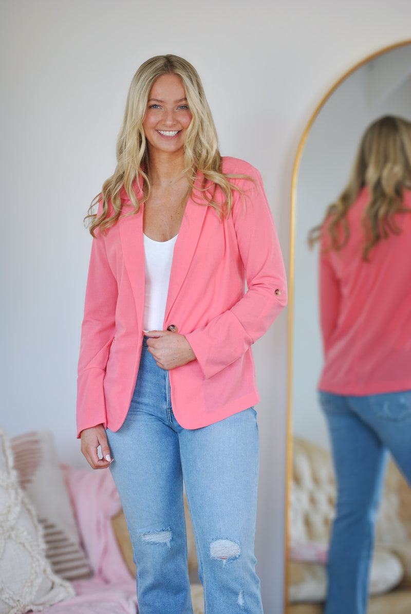 The Beck Blazer - Coral