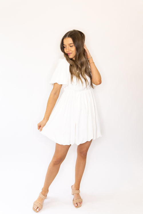 Bella Mini Dress - White