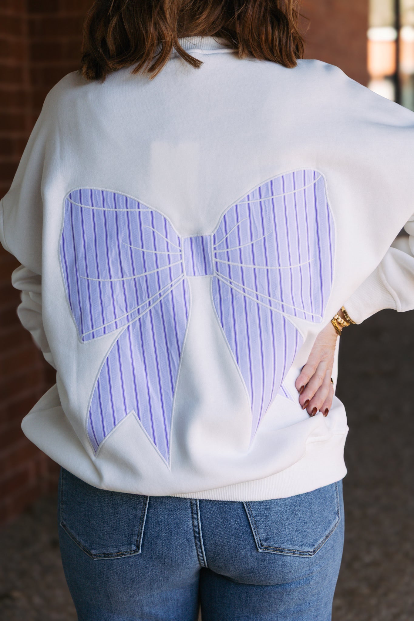 Bow Patch Sweatshirt - Blue