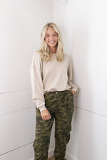 Pike Crop Pullover - Stone