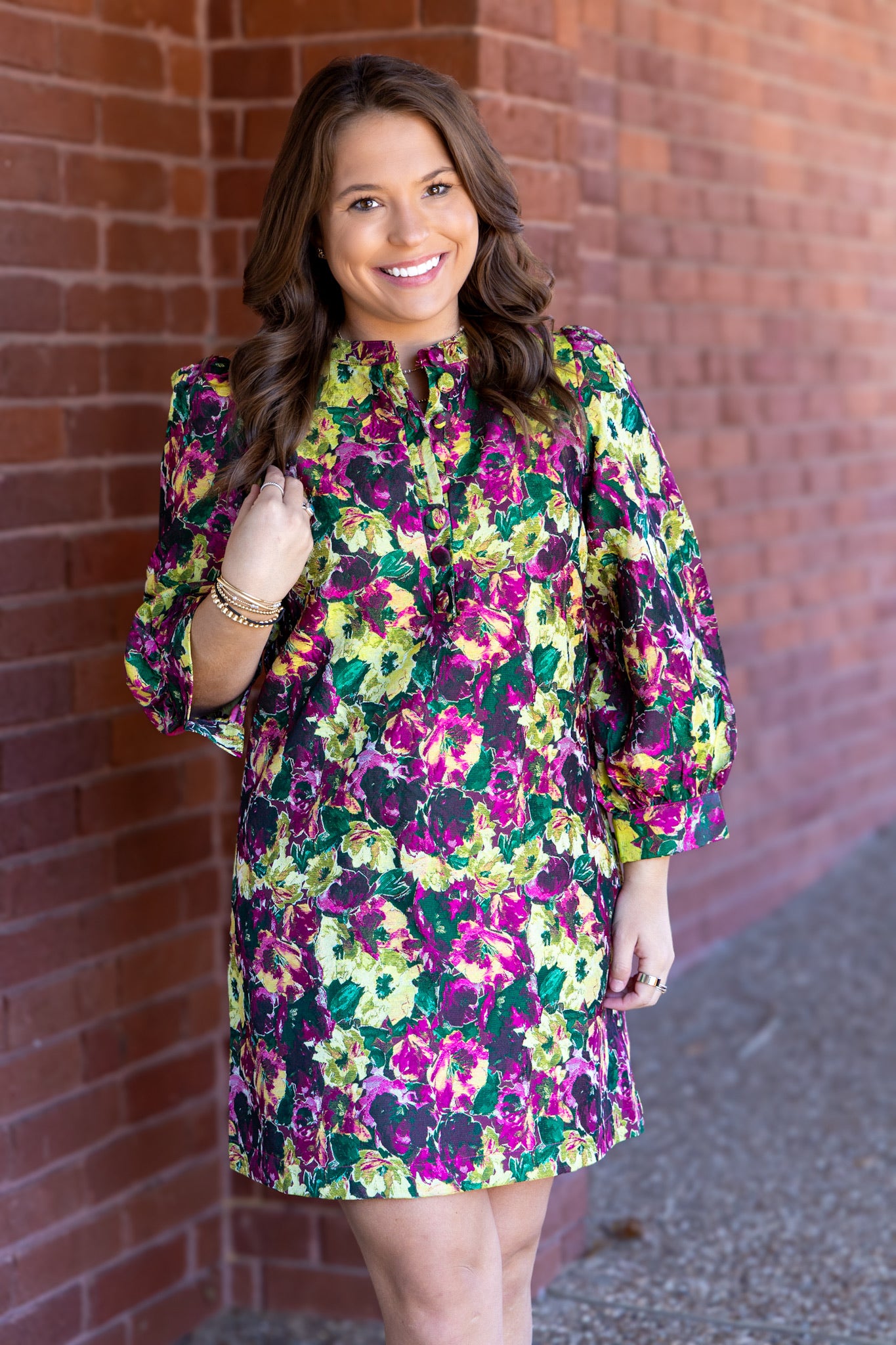 Maeve Floral Jaquard Mini Dress