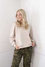 Pike Crop Pullover - Stone