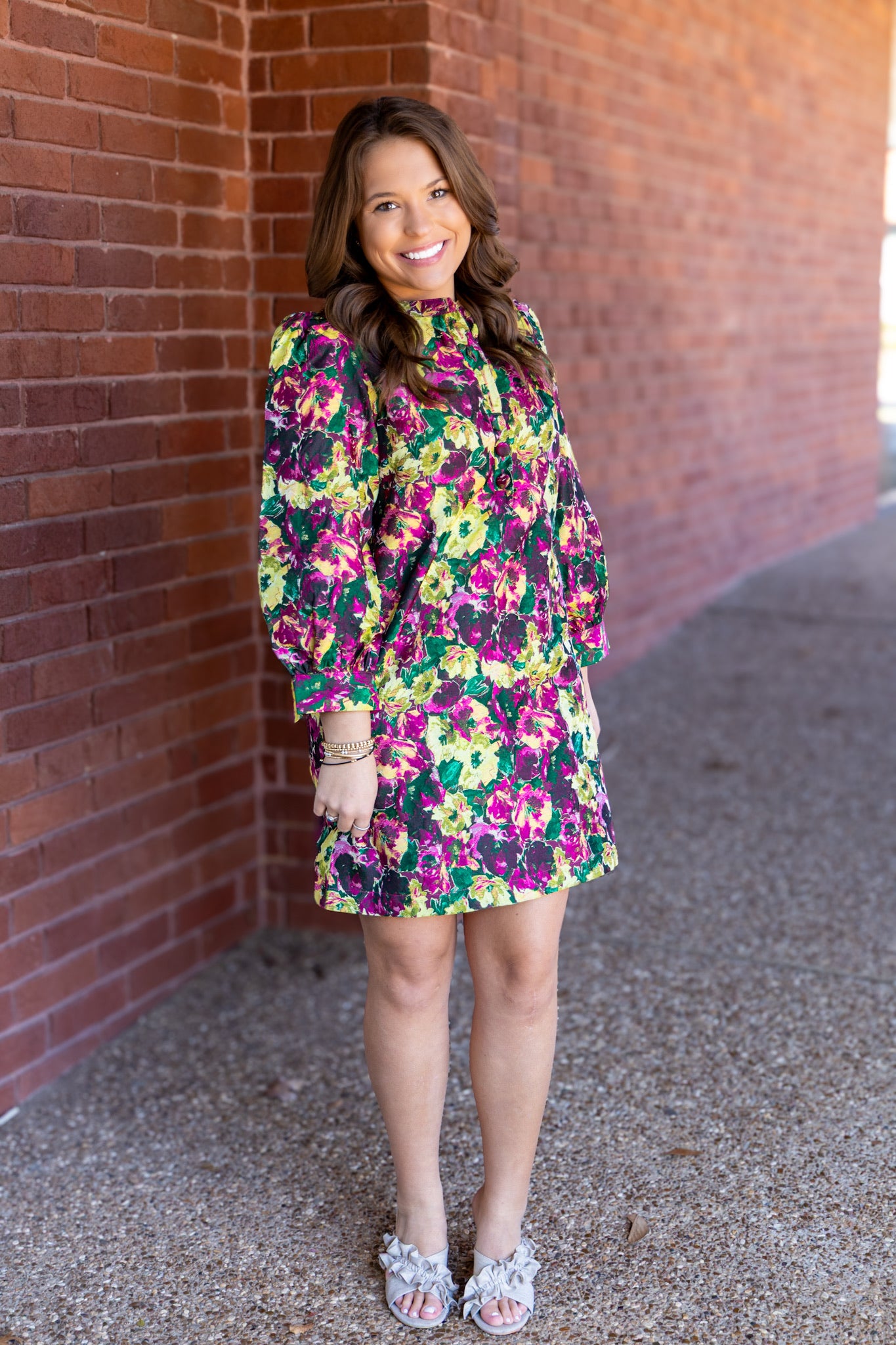 Maeve Floral Jaquard Mini Dress