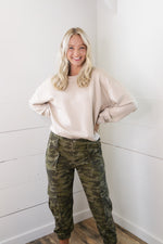 Pike Crop Pullover - Stone