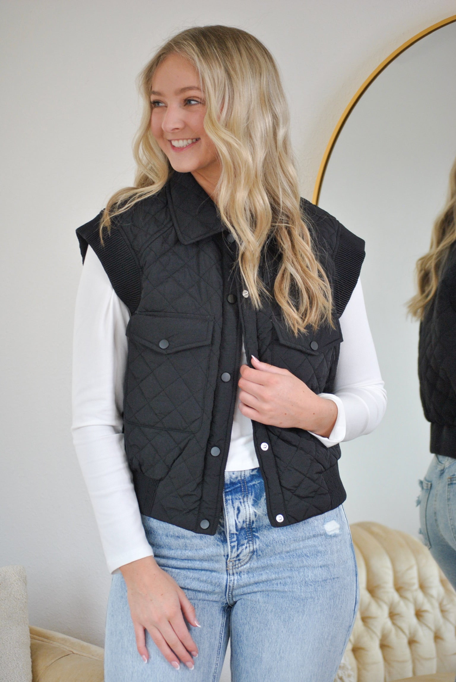 Mattie Crop Puff Vest