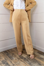 Azula High Rise Wide Leg Pants- Buckwheat