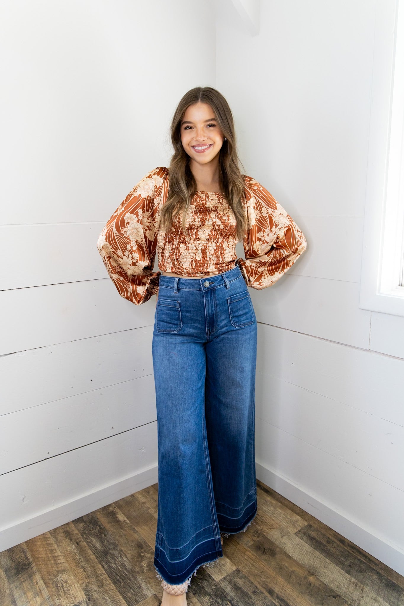 Freya Floral Smocked Top