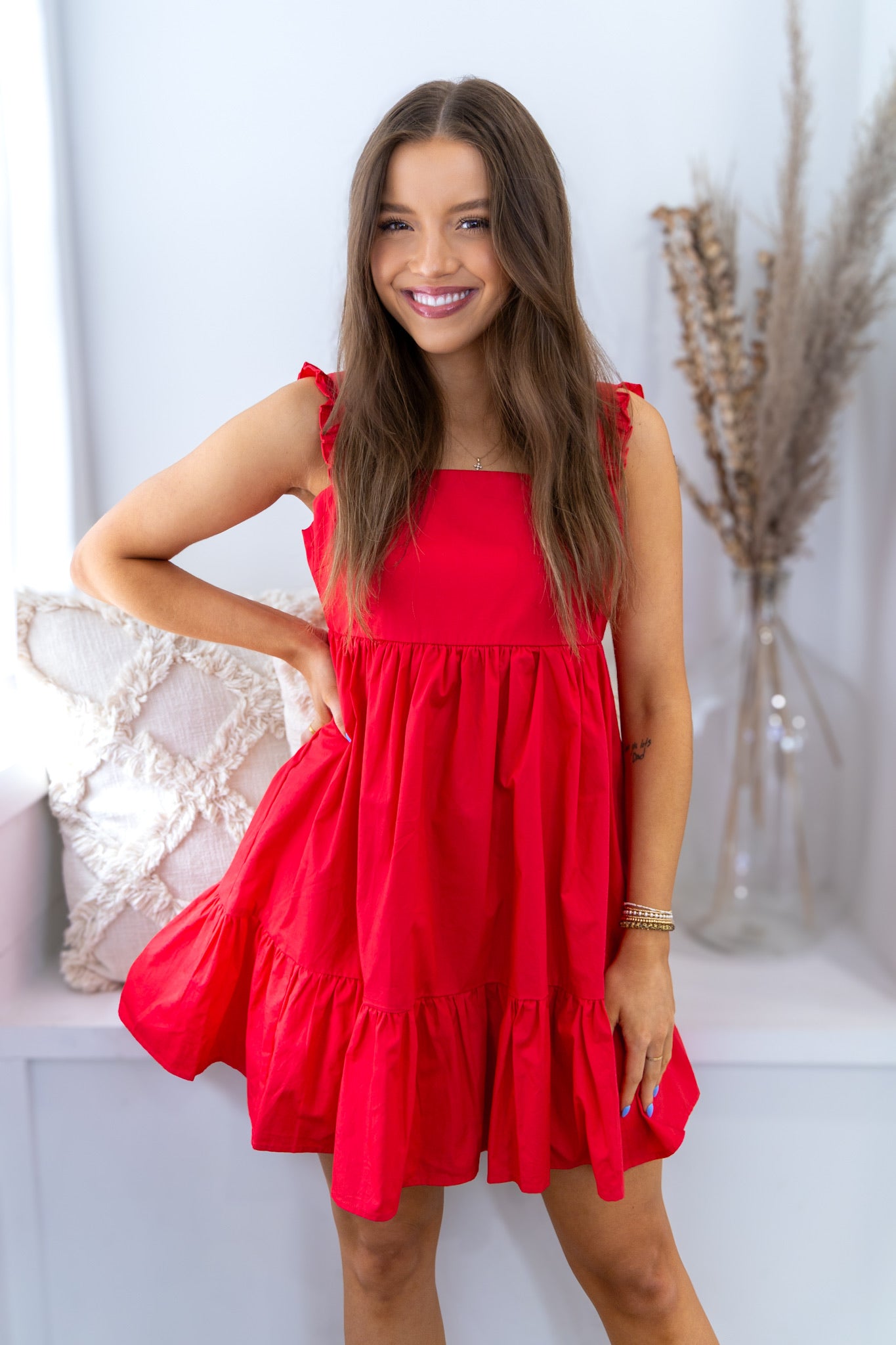 Fran Spicy Tiered Mini Dress