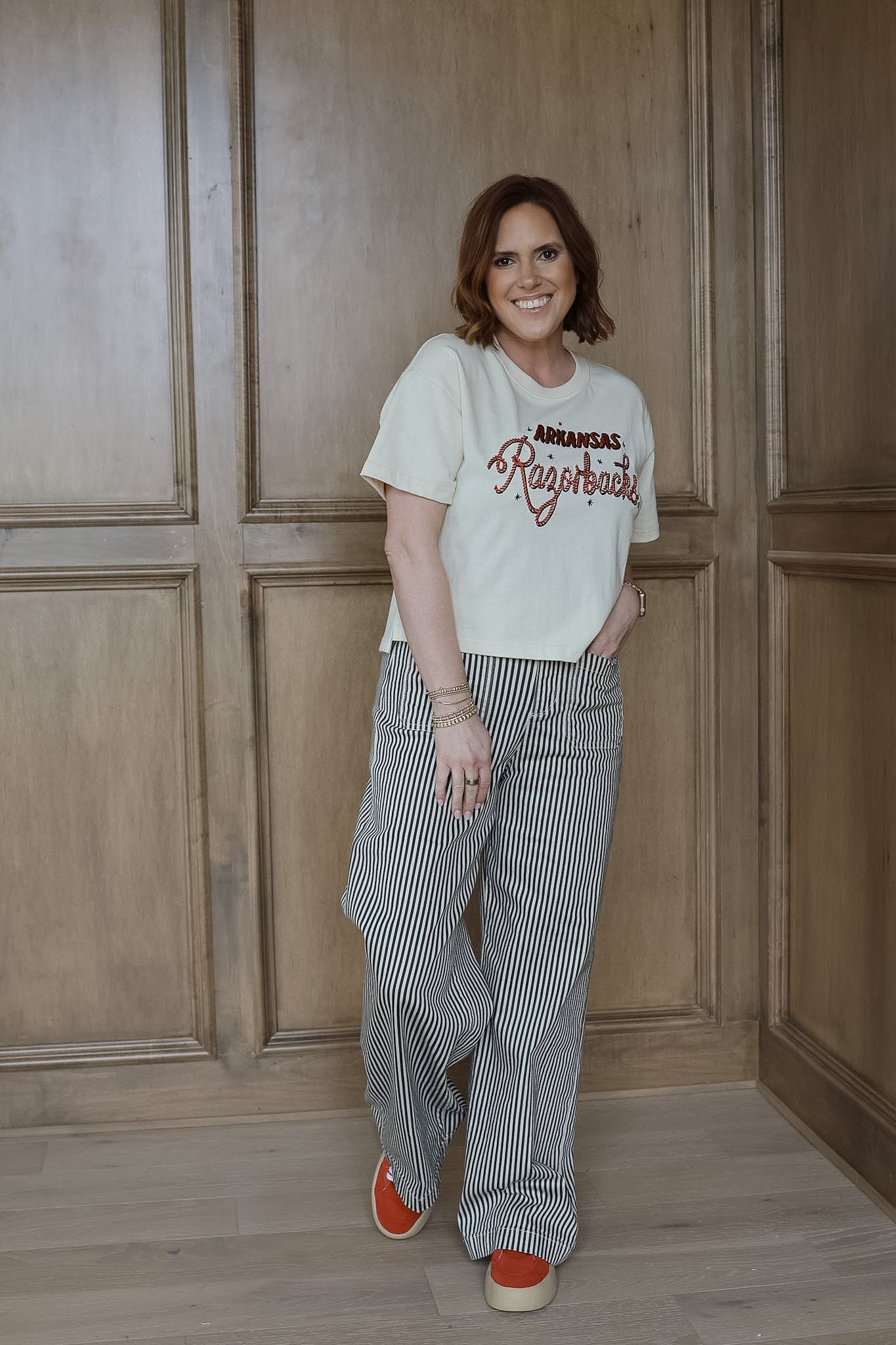 Arkansas Lasso Luxe Heavyweight Crop Tee