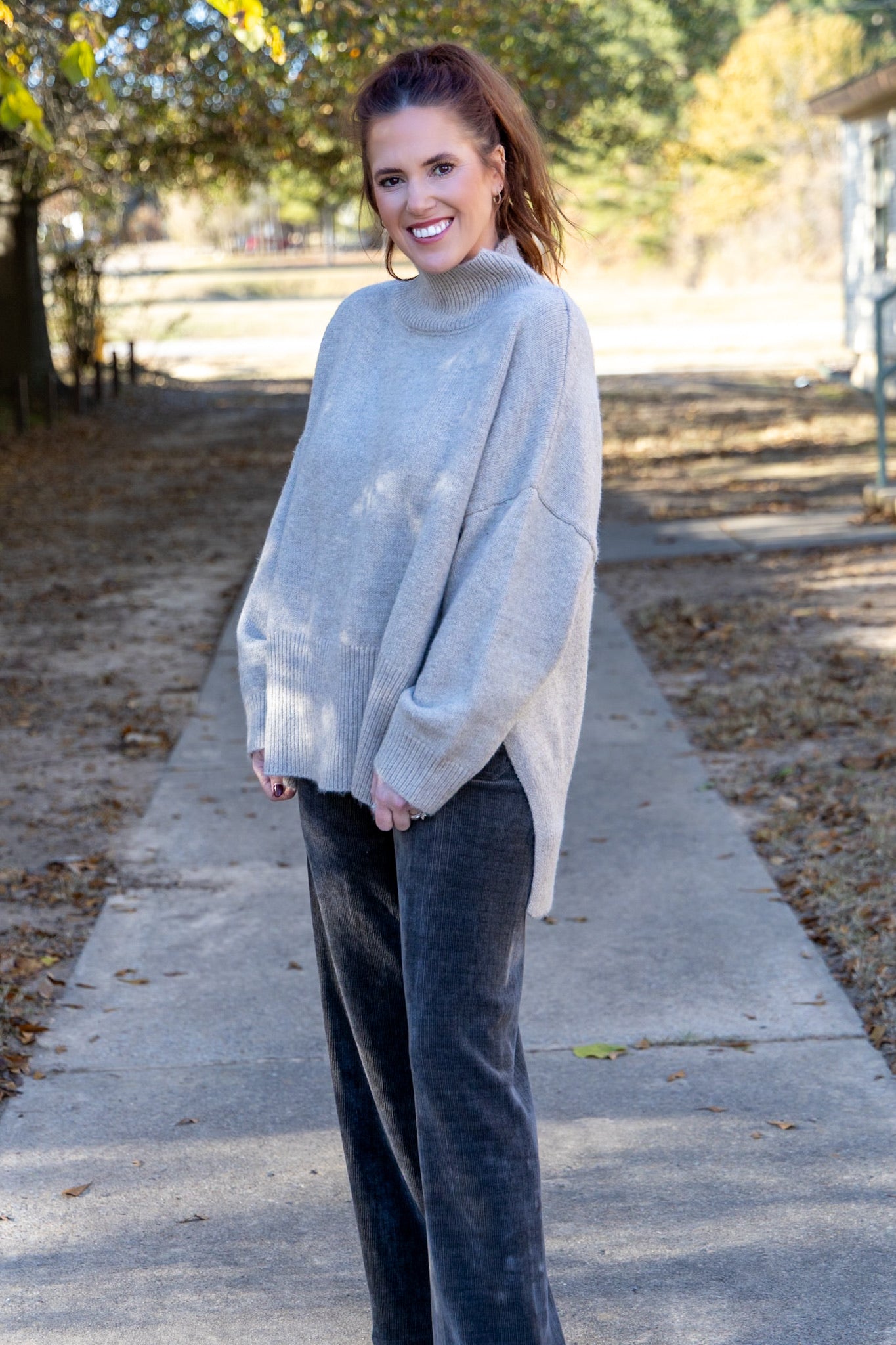 Mattie Oversized Sweater - Taupe