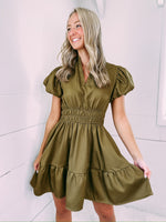 Along For The Ride Dress - olive
