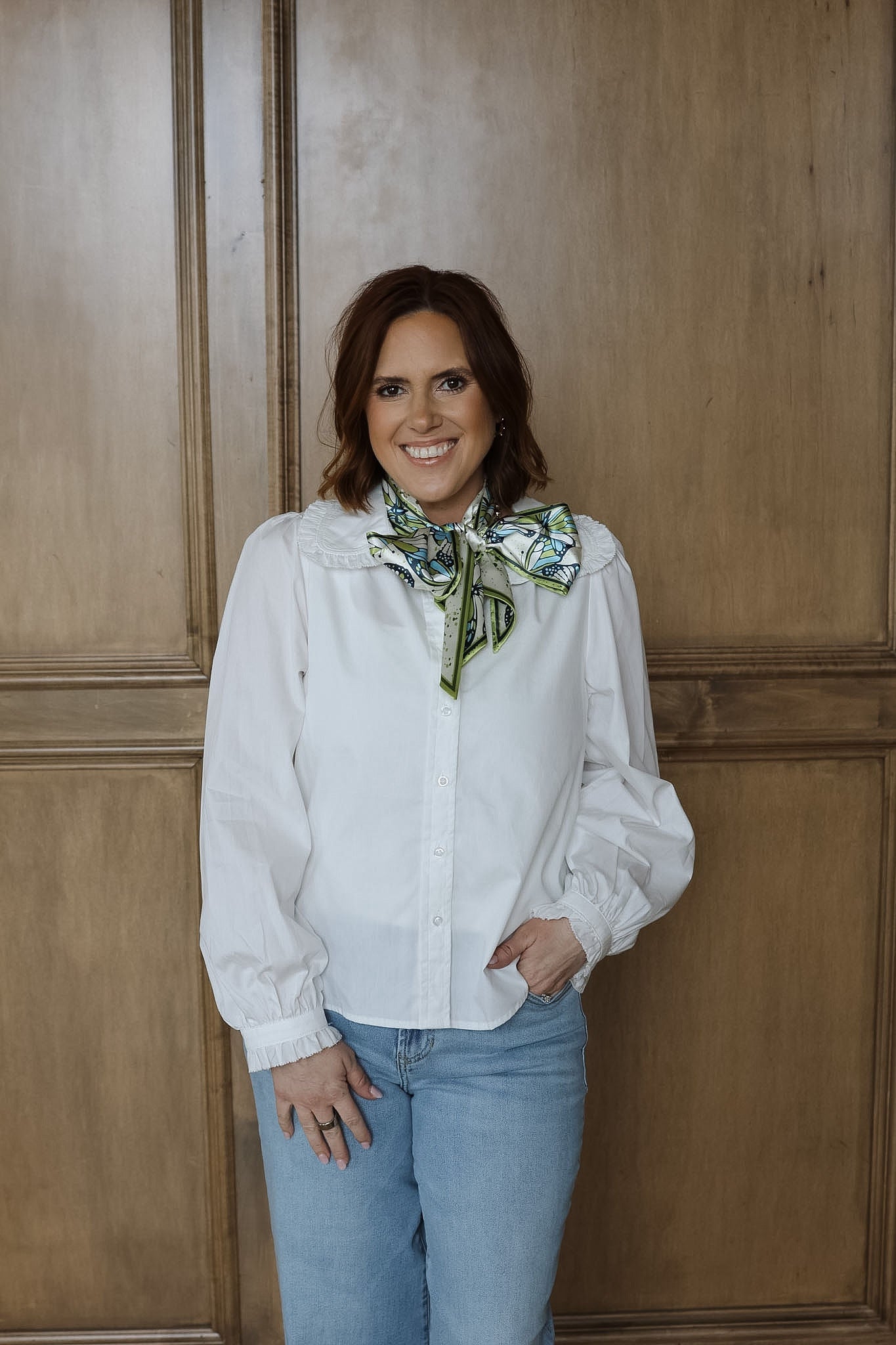 Penny Peter Pan Collar Blouse - White