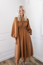 Fallon Midi Dress - Brown