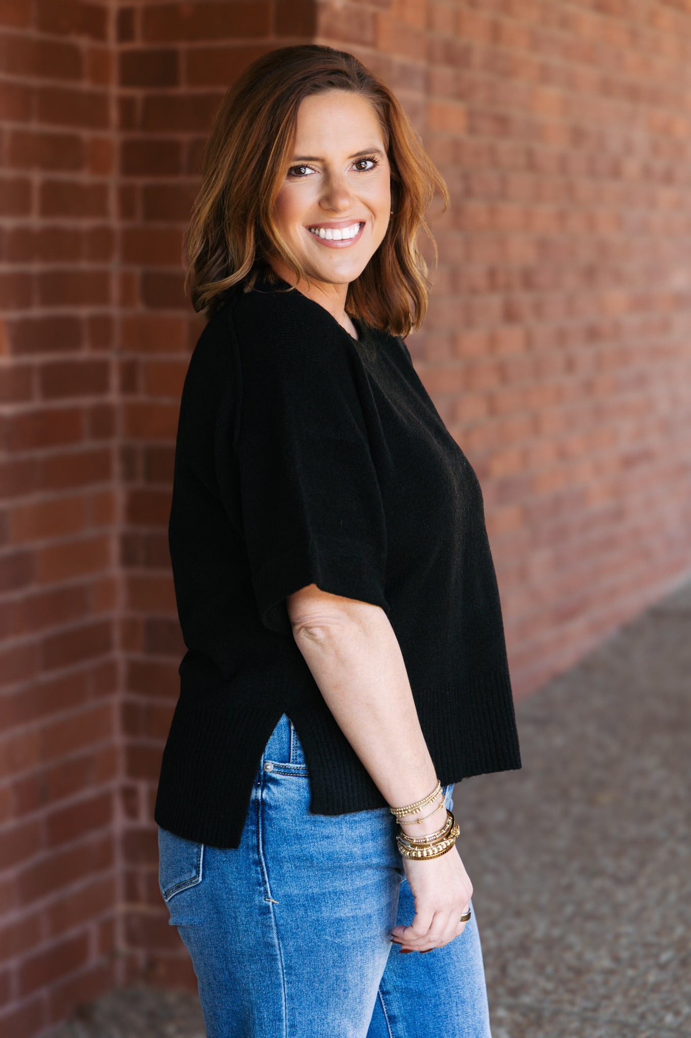 Catrina Crewneck Sweater - Black